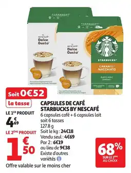 Auchan STARBUCKS Capsules de café by nescafé offre