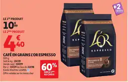 Auchan L'OR ESPRESSO Café en grains offre