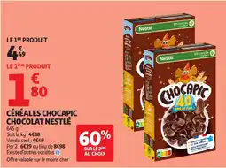 Auchan NESTLÉ Céréales chocapic chocolat offre