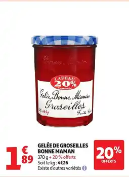 Auchan BONNE MAMAN Gelée de groseilles offre