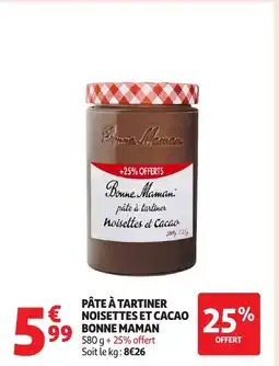 Auchan BONNE MAMAN Pâte à tartiner noisettes et cacao offre