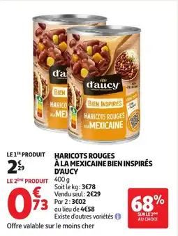 Auchan D'AUCY Haricots rouges à la mexicaine bien inspirés offre