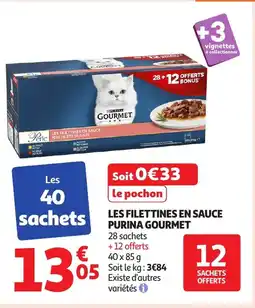 Auchan PURINA GOURMET Les filettines en sauce offre