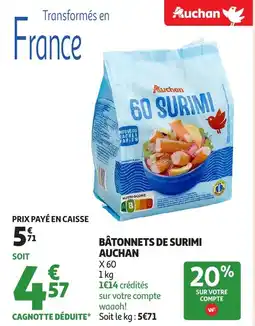 Auchan AUCHAN Bâtonnets de surimi offre