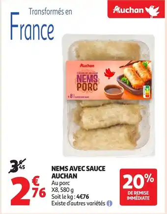 Auchan AUCHAN Nems avec sauce offre