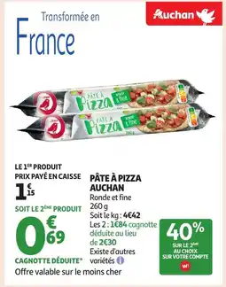 Auchan AUCHAN Pâte à pizza offre