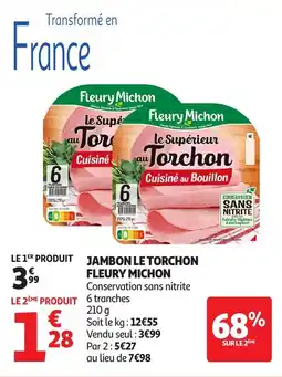 Auchan FLEURY MICHON Jambon le torchon offre