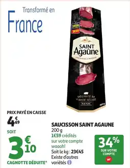 Auchan SAINT AGAUNE Saucisson offre