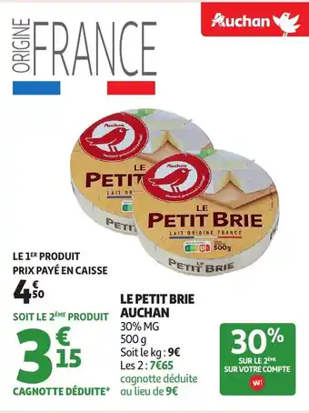 Auchan AUCHAN Le petit brie offre