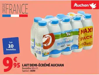 Auchan AUCHAN Lait demi-écrémé offre