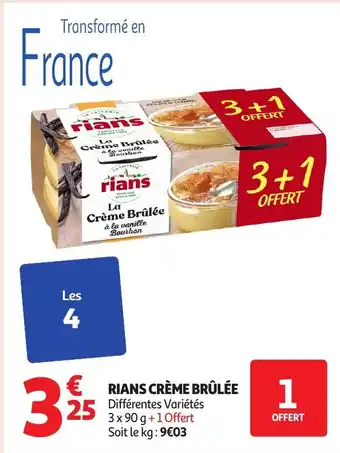 Auchan RIANS Crème brûlée offre