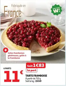 Auchan Tarte framboise offre