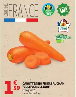 Auchan Carottes bio filière auchan "cultivons le bon" offre