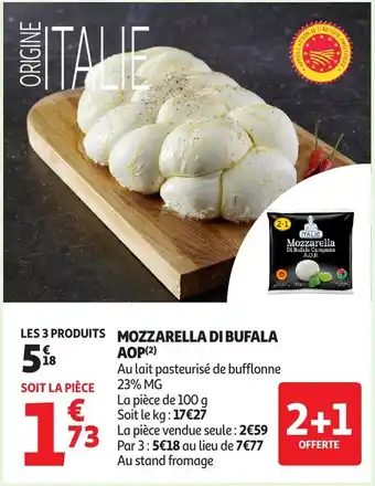 Auchan Mozzarella di bufala aop offre