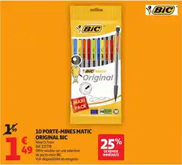 Auchan BIC 10 porte-mines matic original offre