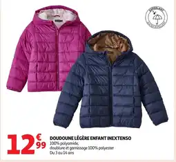 Auchan INEXTENSO Doudoune légère enfant offre