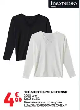 Auchan INEXTENSO Tee-shirt femme offre