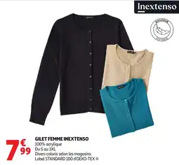 Auchan INEXTENSO Gilet femme offre