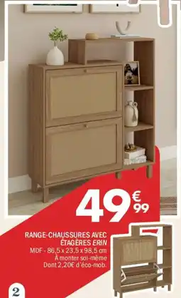 La Foir'Fouille Range-chaussures avec étagères erin offre