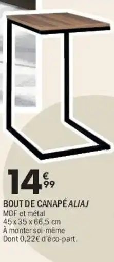 La Foir'Fouille Bout de canapé aliaj offre
