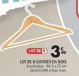 La Foir'Fouille Lot de 8 cintres en bois offre