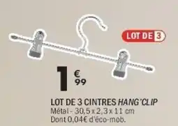 La Foir'Fouille Lot de 3 cintres hang'clip offre