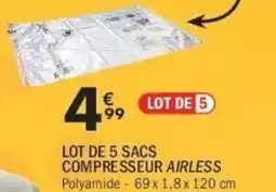 La Foir'Fouille Lot de 5 sacs compresseur airless offre