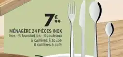 La Foir'Fouille Ménagère 24 pièces inox offre