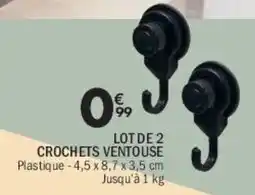 La Foir'Fouille Lot de 2 crochets ventouse offre