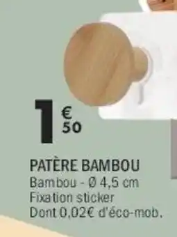 La Foir'Fouille Patère bambou offre