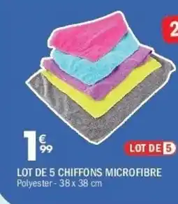 La Foir'Fouille Lot de 5 chiffons microfibre offre