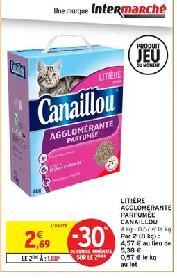 Intermarché Contact CANAILLOU Litière agglomérante parfumée offre