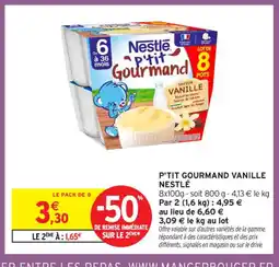 Intermarché Contact P'tit gourmand vanille nestlé offre