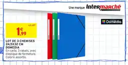 Intermarché Contact DOMEDIA Lot de 3 chemises offre