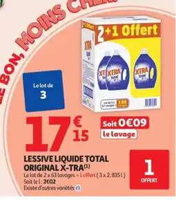 Auchan Supermarché X-TRA Lessive liquide total original offre