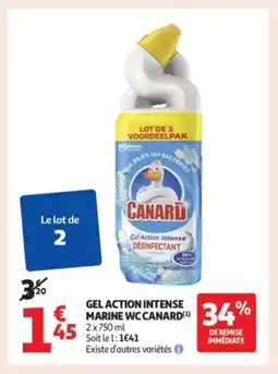 Auchan Supermarché CANARD Gel action intense marine wc offre