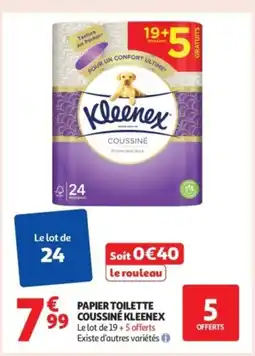 Auchan Supermarché KLEENEX Papier toilette coussiné offre