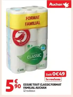 Auchan Supermarché AUCHAN Essuie tout classic format familial offre
