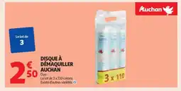 Auchan Supermarché AUCHAN Disque à démaquiller offre