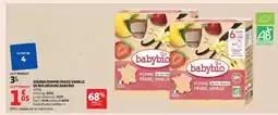 Auchan Supermarché BABYBIO Gourde pomme fraise vanille de nos régions offre