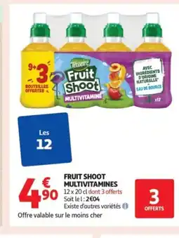 Auchan Supermarché FRUIT SHOOT Multivitamines offre