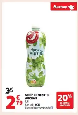 Auchan Supermarché AUCHAN Sirop de menthe offre