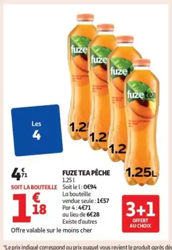 Auchan Supermarché FUZE TEA Pêche offre