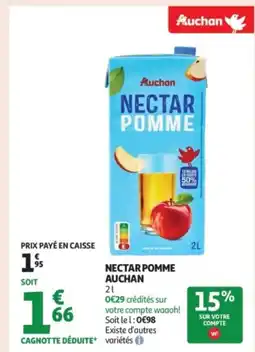 Auchan Supermarché AUCHAN Nectar pomme offre