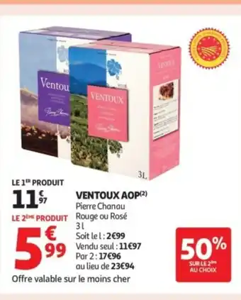 Auchan Supermarché Ventoux aop offre