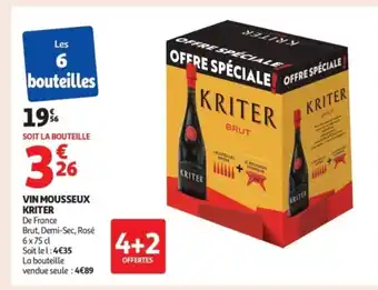 Auchan Supermarché KRITER Vin mousseux offre