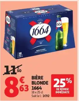 Auchan Supermarché 1664 Bière blonde offre
