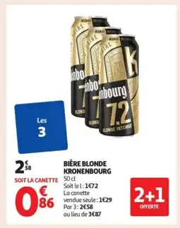 Auchan Supermarché KRONENBOURG Bière blonde offre