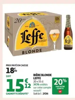 Auchan Supermarché LEFFE Bière blonde offre