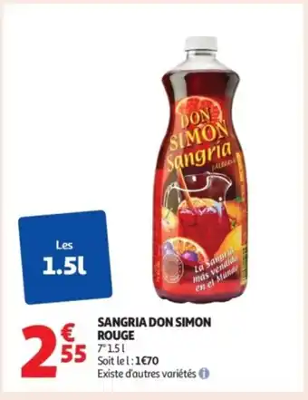 Auchan Supermarché Sangria don simon rouge offre